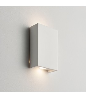 2 Light Indoor Wall Light White Plaster - 2