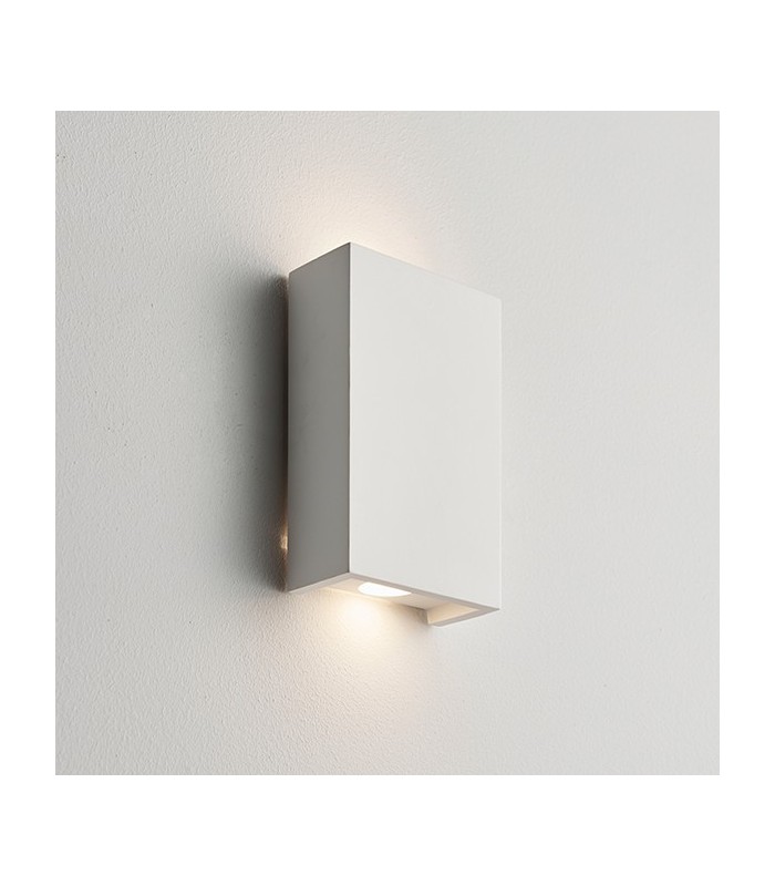 2 Light Indoor Wall Light White Plaster - 2