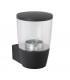 1 Light Outdoor Wall Light Clear Polycarbonate, Dark Matt Anthracite Paint IP44, GU10 - 2