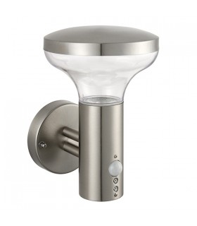 PIR Outdoor Wall Light Clear Polycarbonate, Marine Grade Brushed Stainless Steel IP44, GU10 - 2