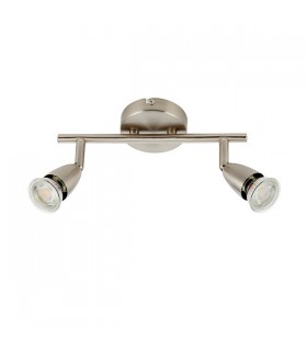 2 Light Spotlight Satin Nickel, GU10 - 2