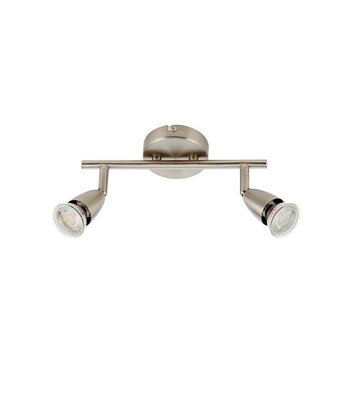 2 Light Spotlight Satin Nickel, GU10 - 2