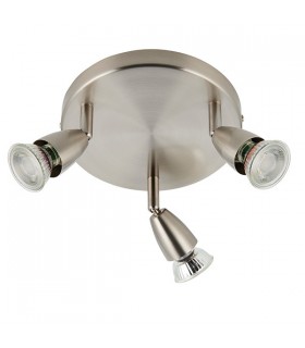 3 Light Spotlight Satin Nickel, GU10 - 2