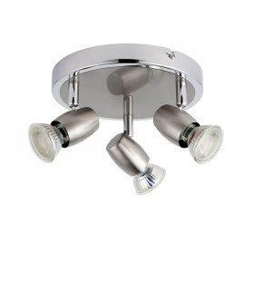 3 Light Spotlight Brushed Chrome, GU10 - 2