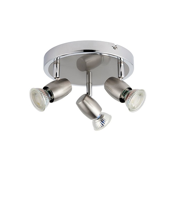 3 Light Spotlight Brushed Chrome, GU10 - 2