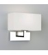1 Light Indoor Wall Light Polished Nickel with White Shade, E14 - 1