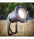 Outdoor Spike Flood Light Clear Glass, Matt Black IP54, GU10 - 4