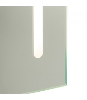 1 Light Illuminated Bathroom Shaver Mirror Matt Silver Effect Paint IP44 - 2
