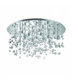 5 Light  Small Blown Glass Bubbles Ceiling Pendant Chrome, G9 - 1