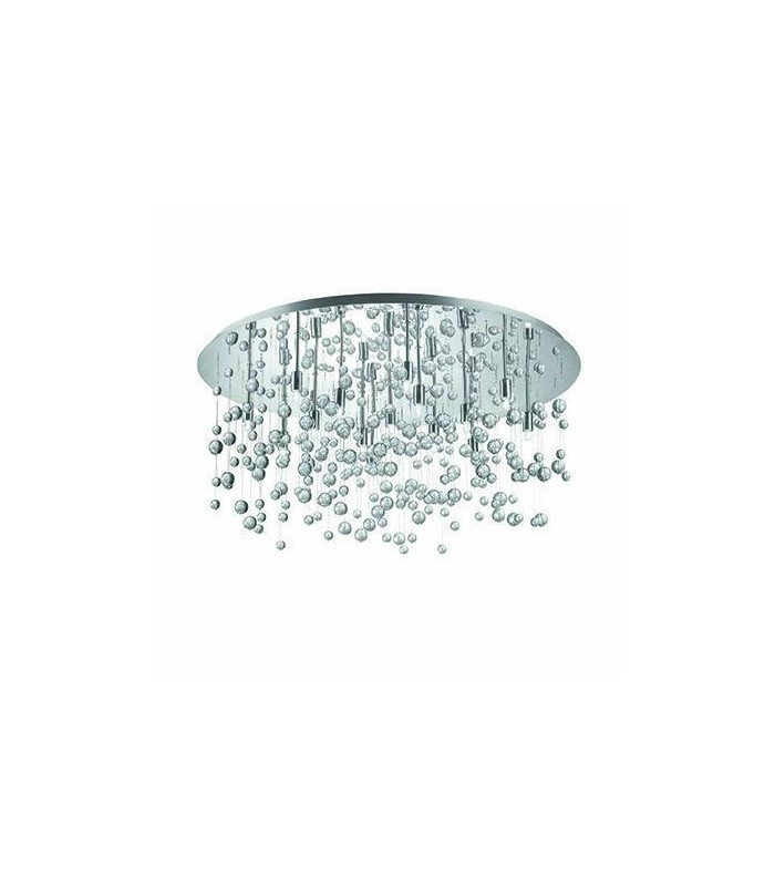 5 Light  Small Blown Glass Bubbles Ceiling Pendant Chrome, G9 - 1