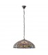 3 Light Large Ceiling Pendant Dark Bronze, Tiffany glass, E27 - 2