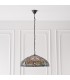 3 Light Large Ceiling Pendant Dark Bronze, Tiffany glass, E27 - 3