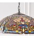 3 Light Large Ceiling Pendant Dark Bronze, Tiffany glass, E27 - 4