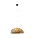 3 Light Large Ceiling Pendant Dark Bronze, Tiffany glass, E27 - 2