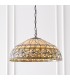 3 Light Large Ceiling Pendant Dark Bronze, Tiffany glass, E27 - 4