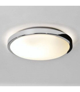 Bathroom Flush 2 Light Ceiling Polished Chrome IP44, E14 - 1