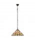 1 Light Medium Ceiling Pendant Dark Bronze, Tiffany glass, E27 - 2