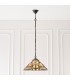 1 Light Medium Ceiling Pendant Dark Bronze, Tiffany glass, E27 - 3