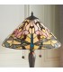 2 Light Medium Table Lamp Tiffany Glass, Dark Bronze Paint with Highlights, E27 - 3