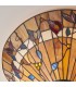 2 Light Medium Ceiling Flush Light Dark Bronze, Tiffany Glass, E27 - 3