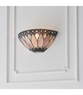 1 Light Indoor Wall Uplighter Tiffany Glass, E14 - 2