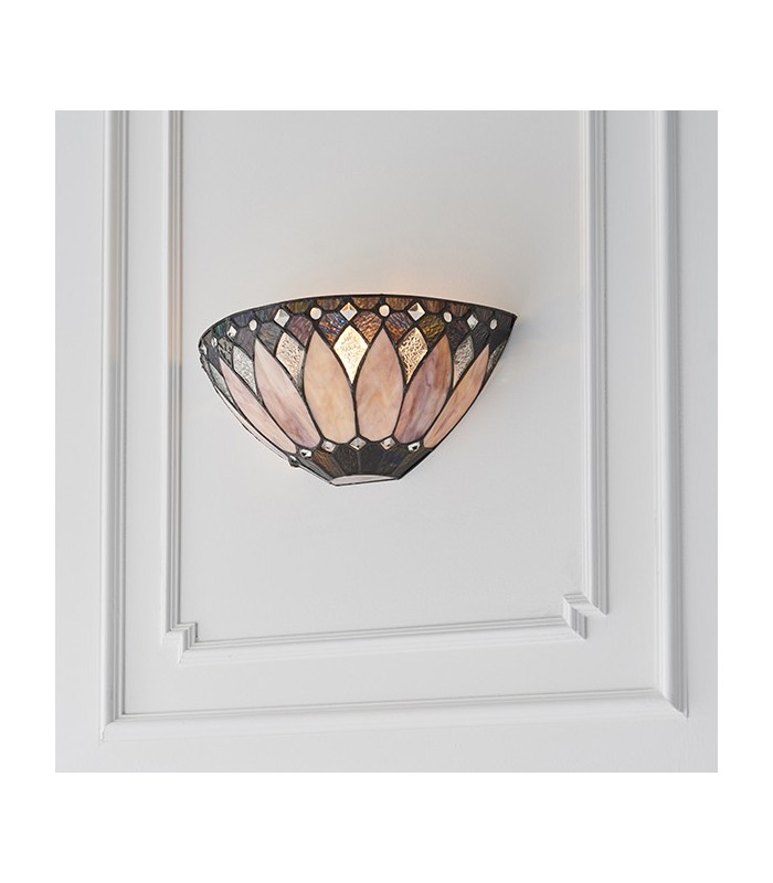 1 Light Indoor Wall Uplighter Tiffany Glass, E14 - 2