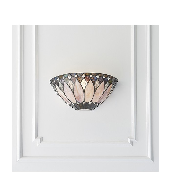 1 Light Indoor Wall Uplighter Tiffany Glass, E14 - 3