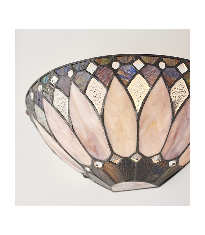 1 Light Indoor Wall Uplighter Tiffany Glass, E14 - 4