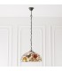 1 Light Medium Ceiling Pendant Bronze, Tiffany Style Glass, E27 - 3