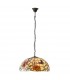 3 Light Large Ceiling Pendant Bronze, Tiffany Style Glass, E27 - 2