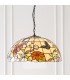3 Light Large Ceiling Pendant Bronze, Tiffany Style Glass, E27 - 4