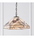 1 Light Medium Ceiling Pendant Dark Bronze, Tiffany glass, E27 - 4