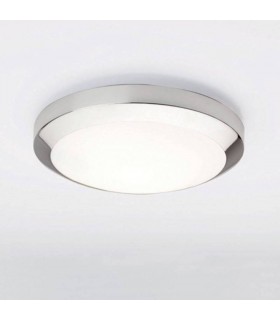 1 Light Bathroom Flush Ceiling Light Polished Chrome IP44, E27 - 1