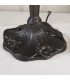 2 Light Small Table Lamp Dark Bronze, Blue, Tiffany Style Glass, E27 - 4