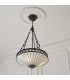 3 Light Medium Inverted Ceiling Pendant Bronze, Tiffany glass, E27 - 2