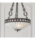 3 Light Medium Inverted Ceiling Pendant Bronze, Tiffany glass, E27 - 3