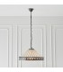 1 Light Large Ceiling Pendant Dark Bronze, Tiffany glass, E27 - 3