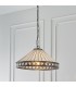 1 Light Large Ceiling Pendant Dark Bronze, Tiffany glass, E27 - 4