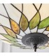 3 Light Large Inverted Ceiling Pendant Dark Bronze, Tiffany glass, E27 - 4