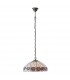 1 Light Medium Ceiling Pendant Dark Bronze, Tiffany glass, E27 - 2
