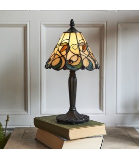 1 Light Table Lamp Tiffany Glass, Dark Bronze Paint with Highlights, E14 - 2