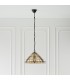 1 Light Medium Ceiling Pendant Dark Bronze, Tiffany glass, E27 - 3