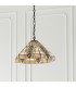 1 Light Medium Ceiling Pendant Dark Bronze, Tiffany glass, E27 - 4