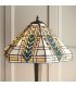 2 Light Medium Table Lamp Tiffany Glass, Deep Antique Patina, E27 - 3