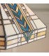 2 Light Medium Table Lamp Tiffany Glass, Deep Antique Patina, E27 - 4