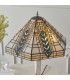2 Light Medium Table Lamp Polished Aluminium, Tiffany Glass, E27 - 3