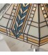 2 Light Medium Table Lamp Polished Aluminium, Tiffany Glass, E27 - 4