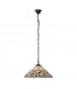 1 Light Medium Ceiling Pendant Dark Bronze, Tiffany glass, E27 - 2