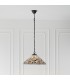 1 Light Medium Ceiling Pendant Dark Bronze, Tiffany glass, E27 - 3