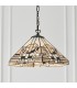 1 Light Medium Ceiling Pendant Dark Bronze, Tiffany glass, E27 - 4